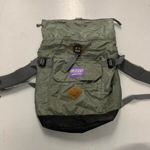 Vintage Galaxy Adventure Olive Grey Roll-Top Backpack